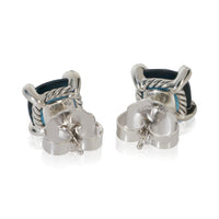 David Yurman Sterling Silver Topaz and Diamond Chatelaine Earrings pv