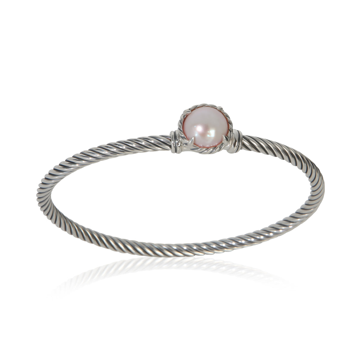 David Yurman Sterling Silver Pearl Chatelaine Bracelet bv