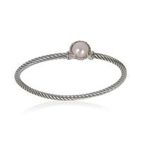 David Yurman Sterling Silver Pearl Chatelaine Bracelet bv