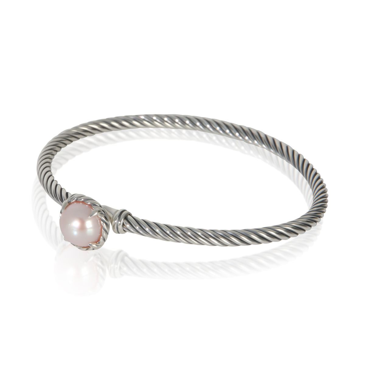 David Yurman Sterling Silver Pearl Chatelaine Bracelet sv