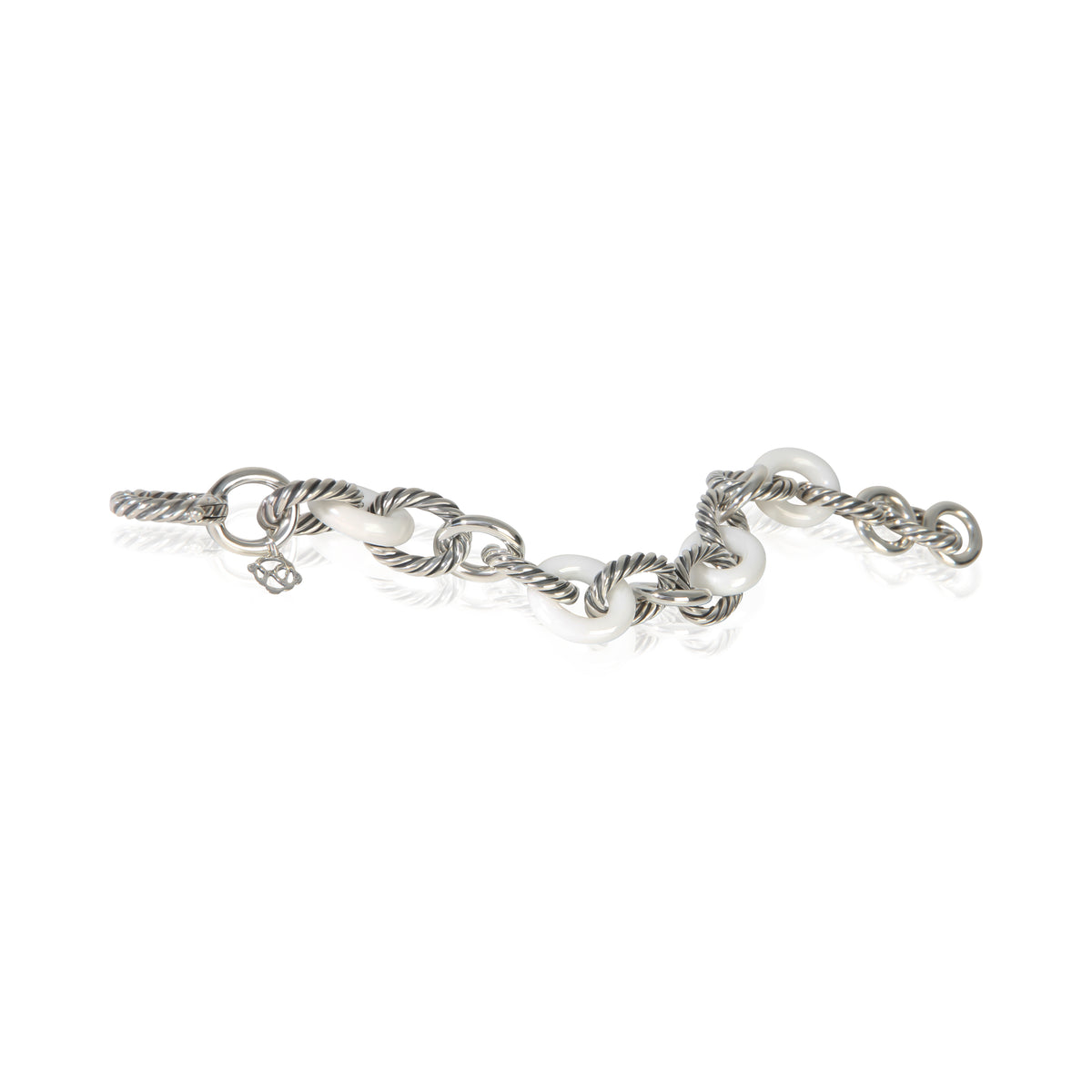 David Yurman Sterling Silver  Oval Link Bracelet bv