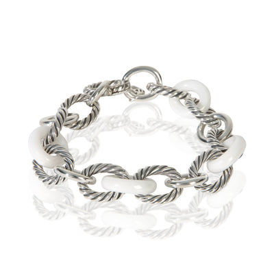 David Yurman Sterling Silver  Oval Link Bracelet fv