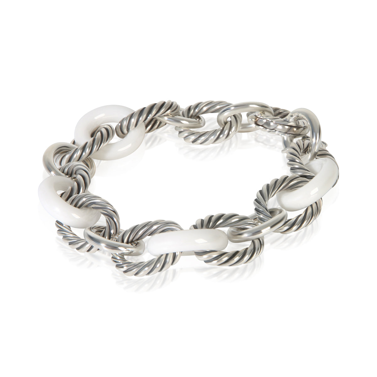 David Yurman Sterling Silver  Oval Link Bracelet sv