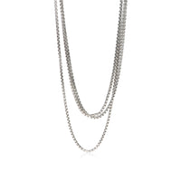 David Yurman Sterling Silver  Box Chain Necklace fv