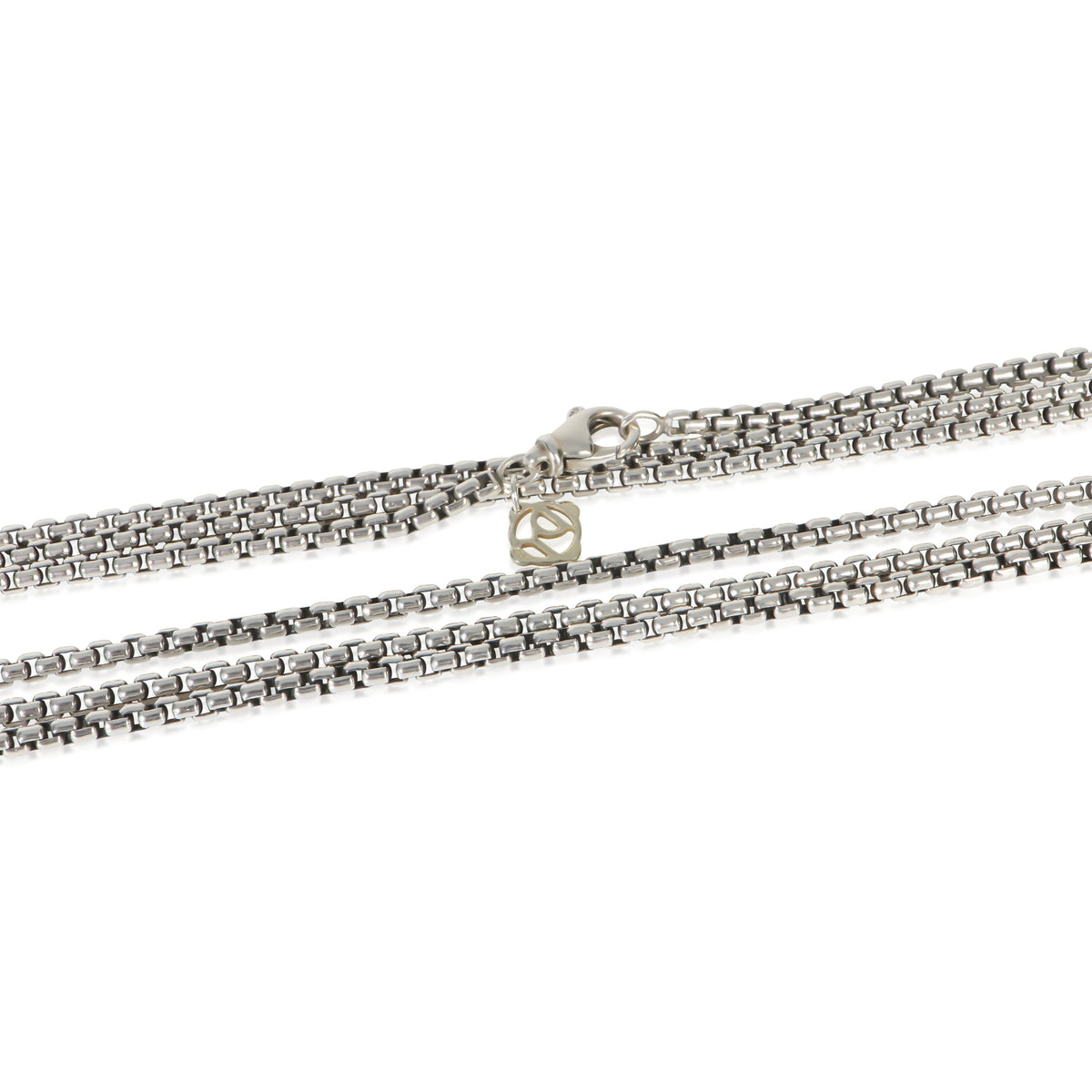 David Yurman Sterling Silver  Box Chain Necklace sv