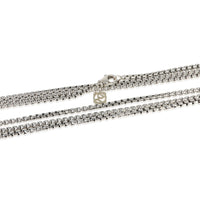 David Yurman Sterling Silver  Box Chain Necklace sv