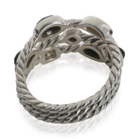 David Yurman Sterling Silver Hematite and Diamond Confetti Ring pv