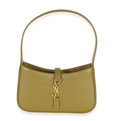 Saint Laurent Olive Smooth Calfskin Mini Le 5 A 7 Hobo Handbag fv