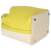 Hermès Bi Color Lime Nata Picotin Lock 18 PHW Handbag 7