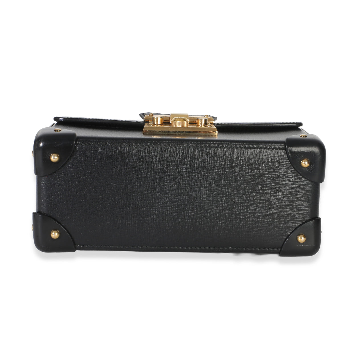 Gucci Black Azalea Calfskin Small Padlock Bamboo Shoulder Bag Handbag 5