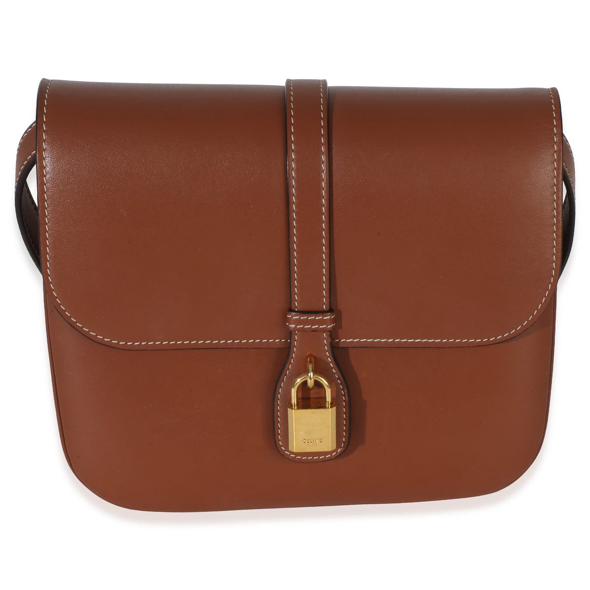 Celine Tan Smooth Calfskin Medium Tabou Flap Bag Handbag 2