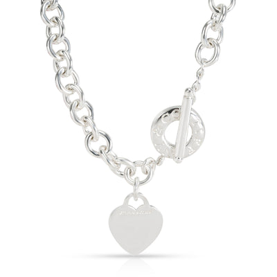 Tiffany & Co. Sterling Silver  Heart Tag Necklace
