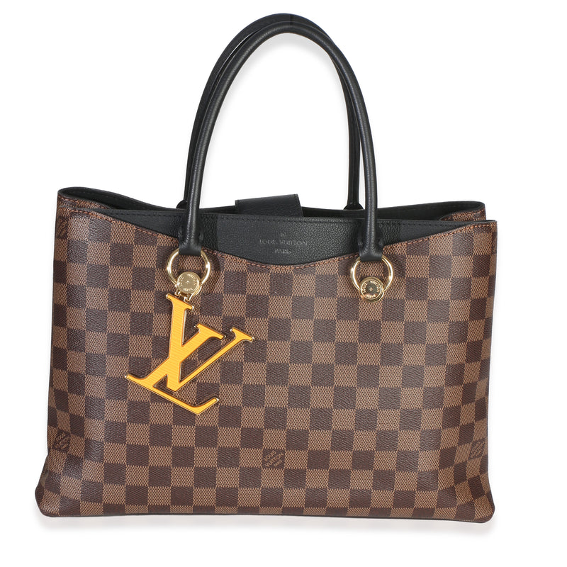 Louis Vuitton Black Damier Ebene Canvas LV Riverside Tote Handbag id