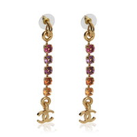 Chanel Gold Plated  2024 Rainbow CC Earrings fv