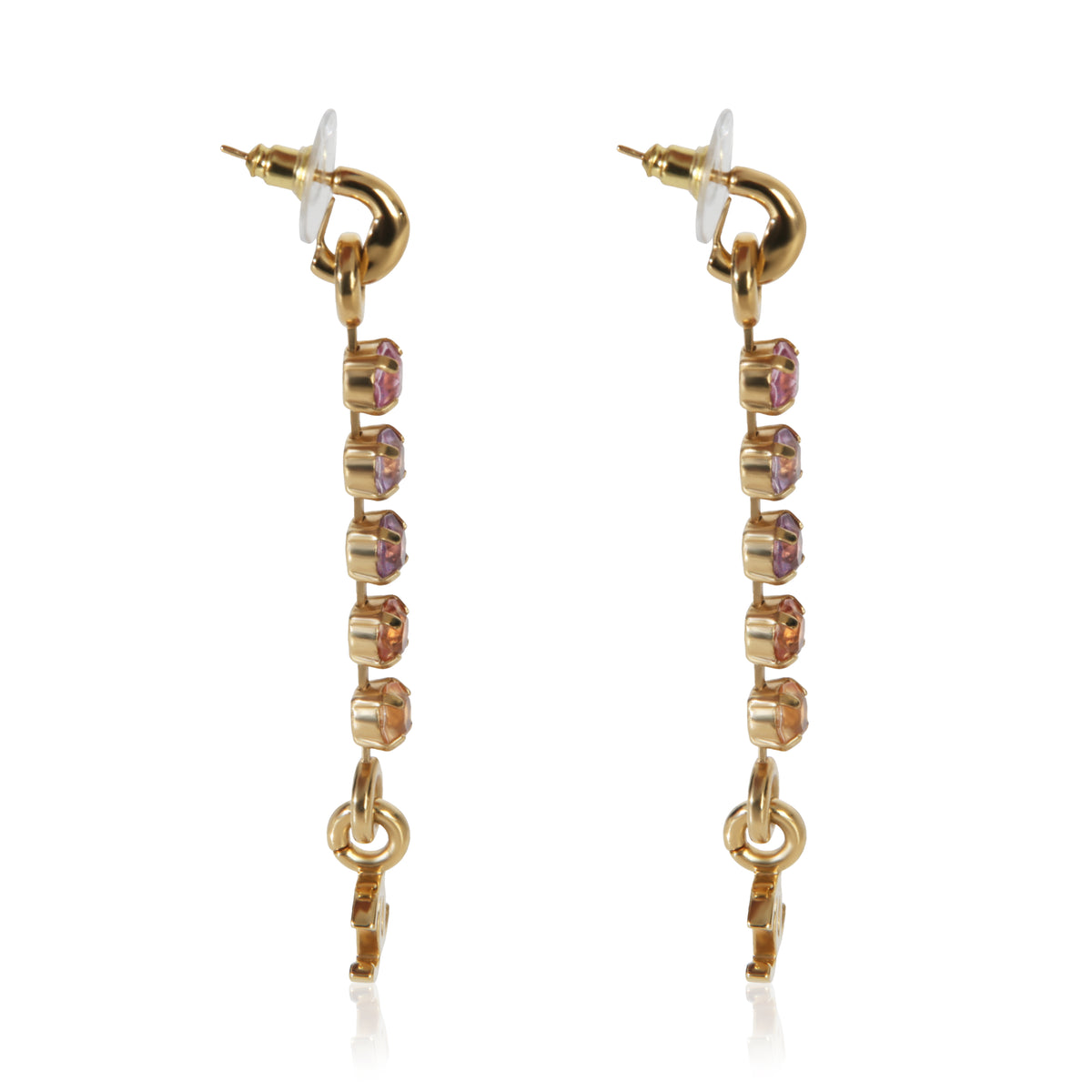 Chanel Gold Plated  2024 Rainbow CC Earrings sv