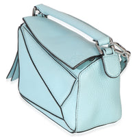 Loewe Light Blue Grained Calfskin Mini Puzzle Handbag 2