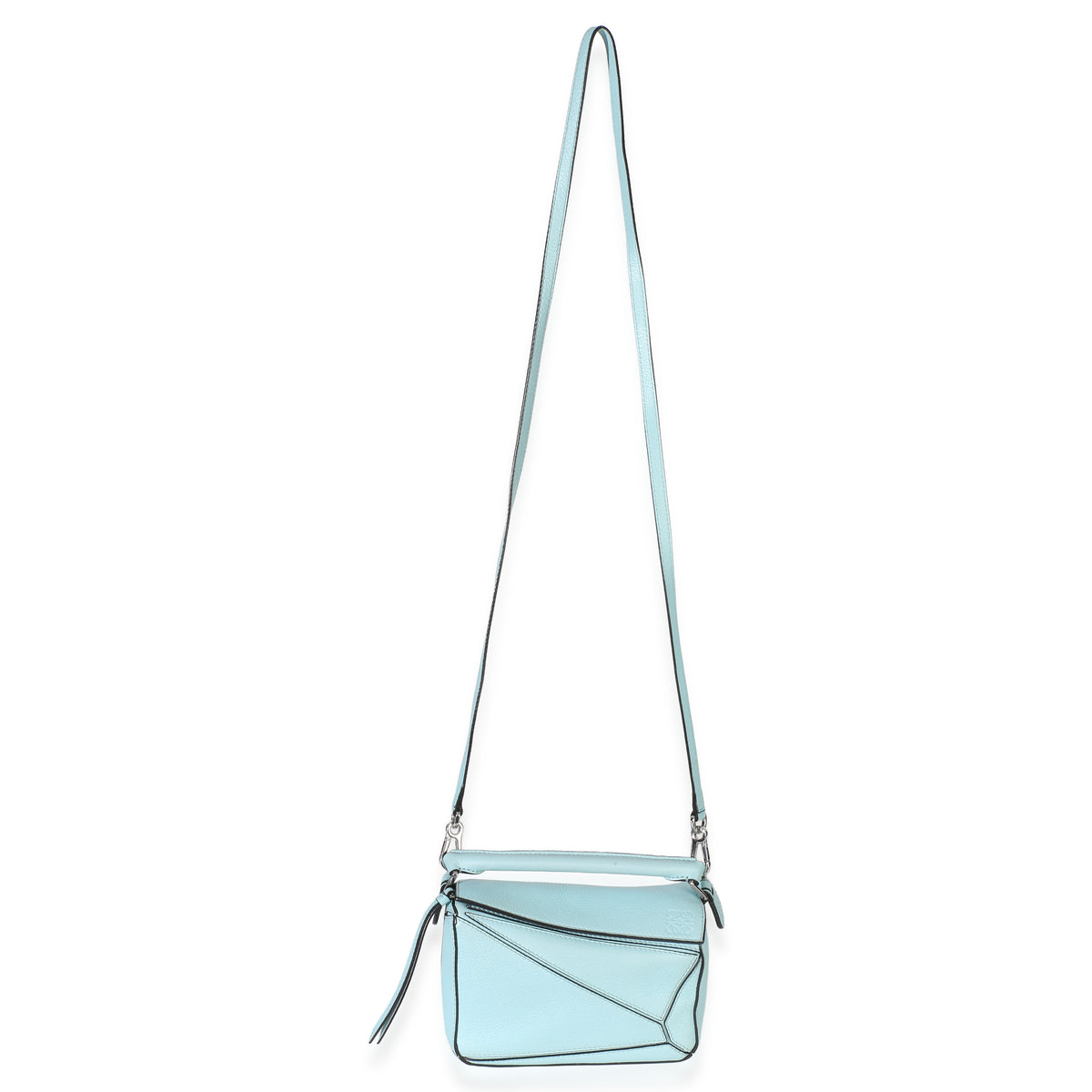 Loewe Light Blue Grained Calfskin Mini Puzzle Handbag 8