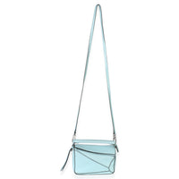 Loewe Light Blue Grained Calfskin Mini Puzzle Handbag 8
