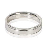 Tiffany & Co. Platinum  Double Milgrain Band fv