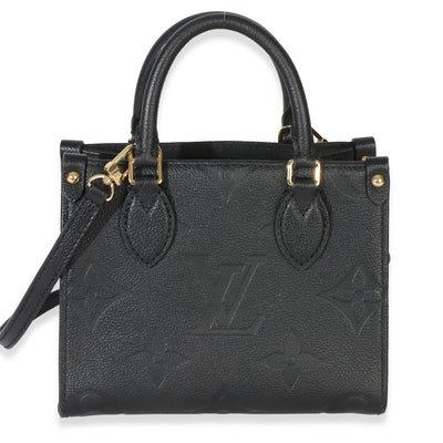 Louis Vuitton Black Monogram Empreinte Onthego BB Handbag fv