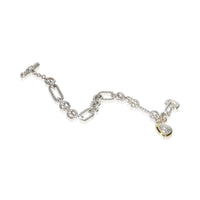 David Yurman Yellow Gold & Sterling Silver  Heart Charm Bracelet bv