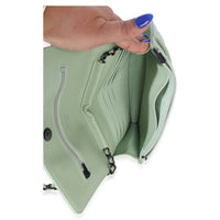 Chanel Light Green Quilted Lambskin Classic Wallet On Chain Handbag 9