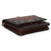Chanel Brown Ombre Quilted Lambskin Classic Wallet On Chain Handbag 7