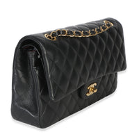 Chanel Black Quilted Lambskin Medium Classic Double Flap Bag Handbag 3