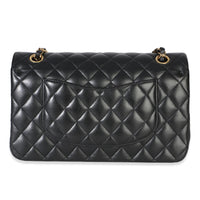 Chanel Black Quilted Lambskin Medium Classic Double Flap Bag Handbag 4
