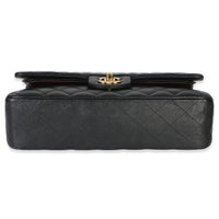 Chanel Black Quilted Lambskin Medium Classic Double Flap Bag Handbag 5