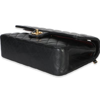 Chanel Black Quilted Lambskin Medium Classic Double Flap Bag Handbag 6