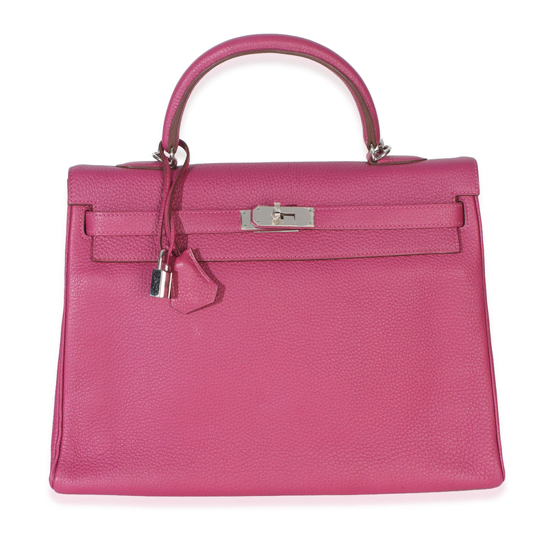 Hermès Tosca Togo Retourne Kelly 35 PHW Handbag fv