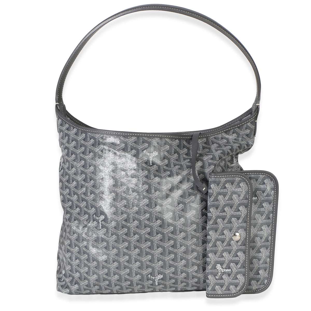 Goyard Grey ine Canvas Boheme Hobo Handbag 8