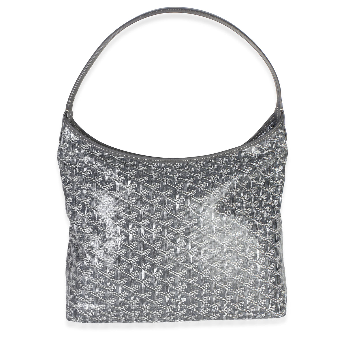 Goyard Grey ine Canvas Boheme Hobo Handbag fv