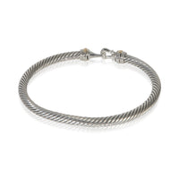 David Yurman Yellow Gold & Sterling Silver  Cable Buckle Bracelet pv