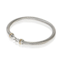 David Yurman Yellow Gold & Sterling Silver  Cable Buckle Bracelet sv