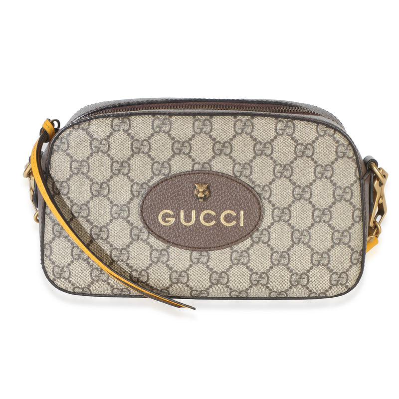 Gucci Beige GG Supreme Monogram Web Neo Vintage Shoulder Bag Handbag id