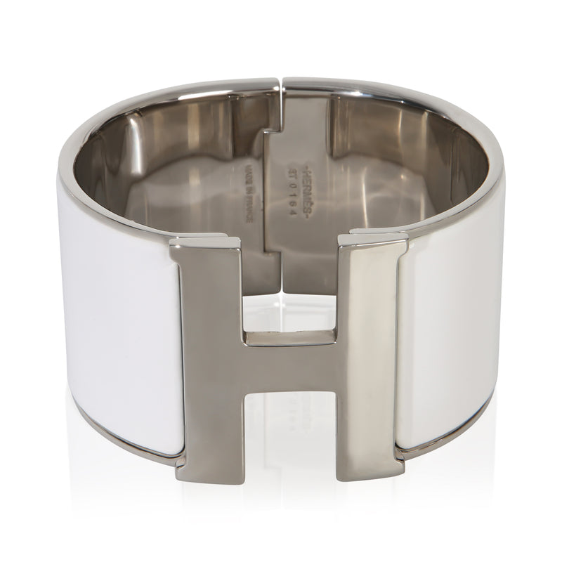 Hermès Extra Wide Clic Clac In Blanc Bracelet fv
