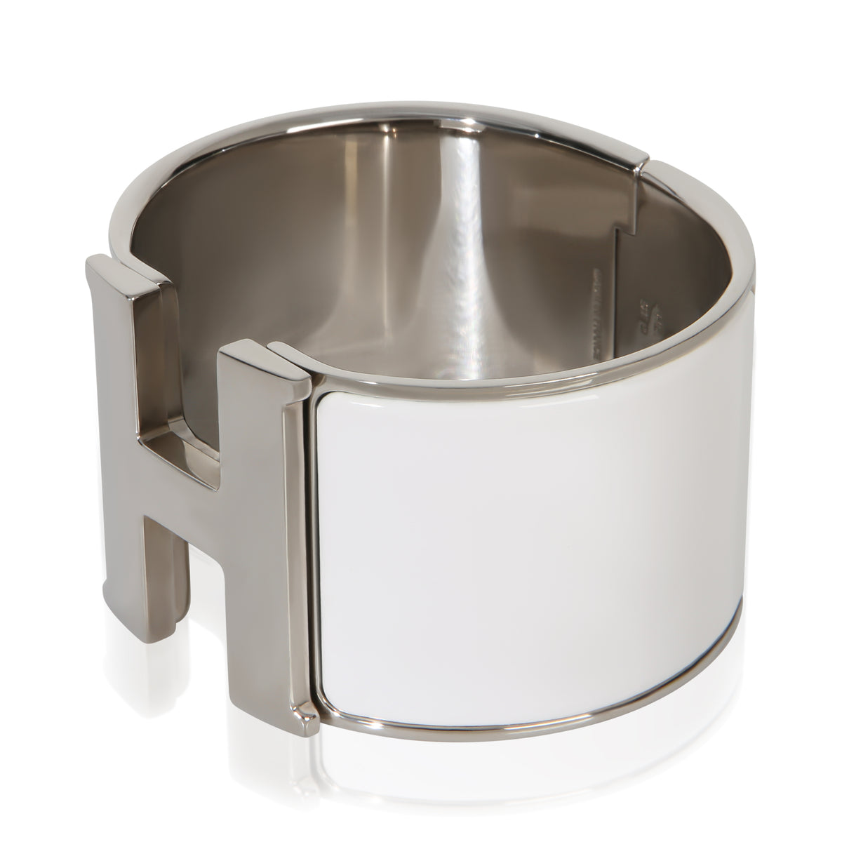 Hermès Extra Wide Clic Clac In Blanc Bracelet sv