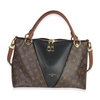 Louis Vuitton Black Monogram Canvas V Tote MM Handbag fv