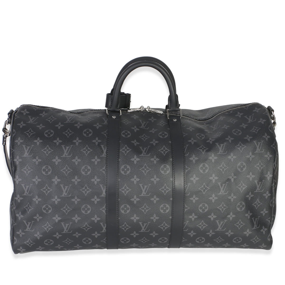 Louis Vuitton Monogram Eclipse Canvas Keepall Bandouliere 55 Handbag fv