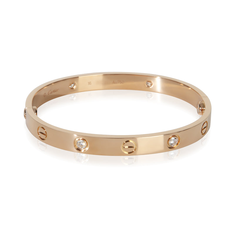 Cartier Rose Gold Diamond Love Bracelet fv