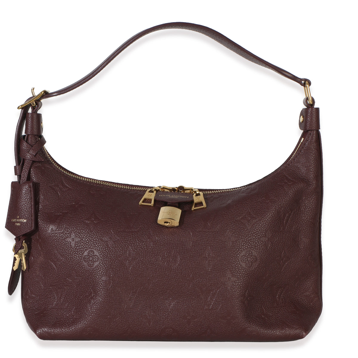 Louis Vuitton Burgundy Empreinte Monogram Sac Sport NM Handbag fv