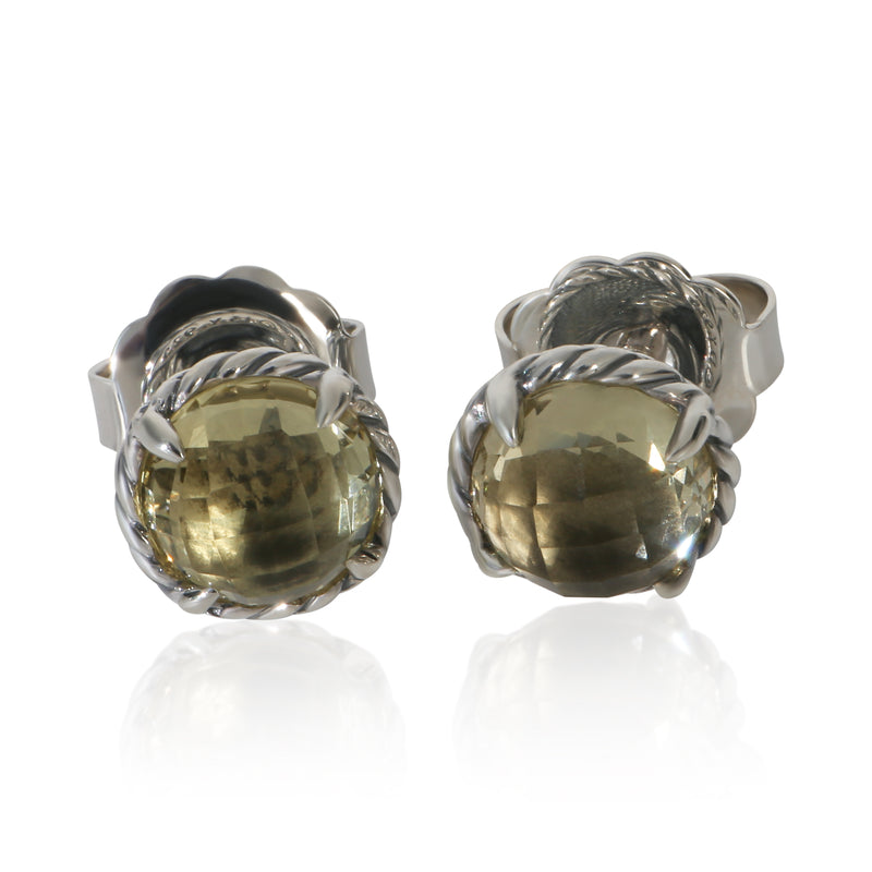 David Yurman Sterling Silver Quartz Chatelaine Earrings fv