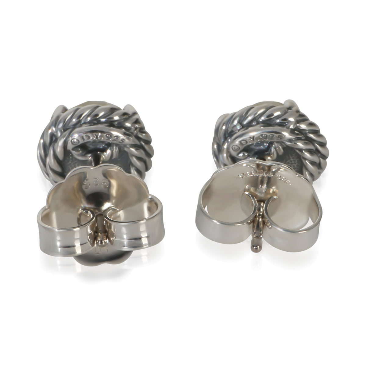 David Yurman Sterling Silver Quartz Chatelaine Earrings pv