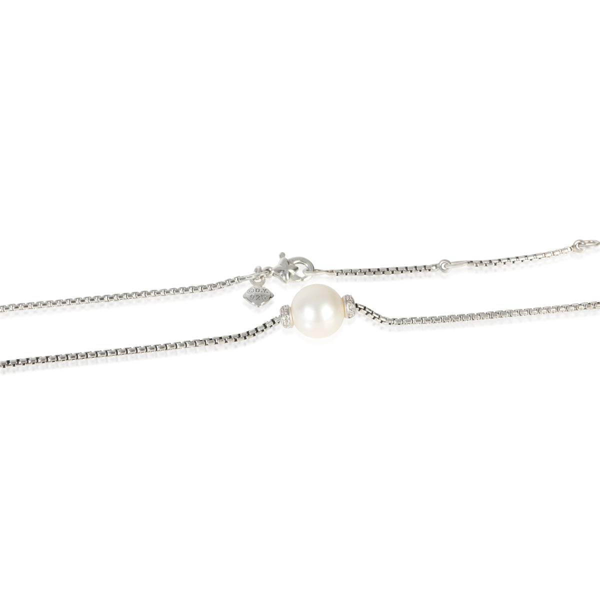 David Yurman Sterling Silver Pearl and Diamond Solari Pendant sv