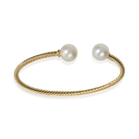 David Yurman Yellow Gold Pearl Solari Cablespira Bracelet bv