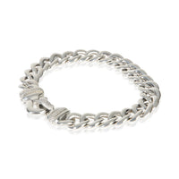 David Yurman Sterling Silver Diamond Buckle Curb Link Bracelet sv