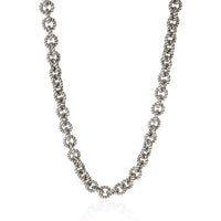 David Yurman Sterling Silver  Cable Rolo Chain Necklace fv