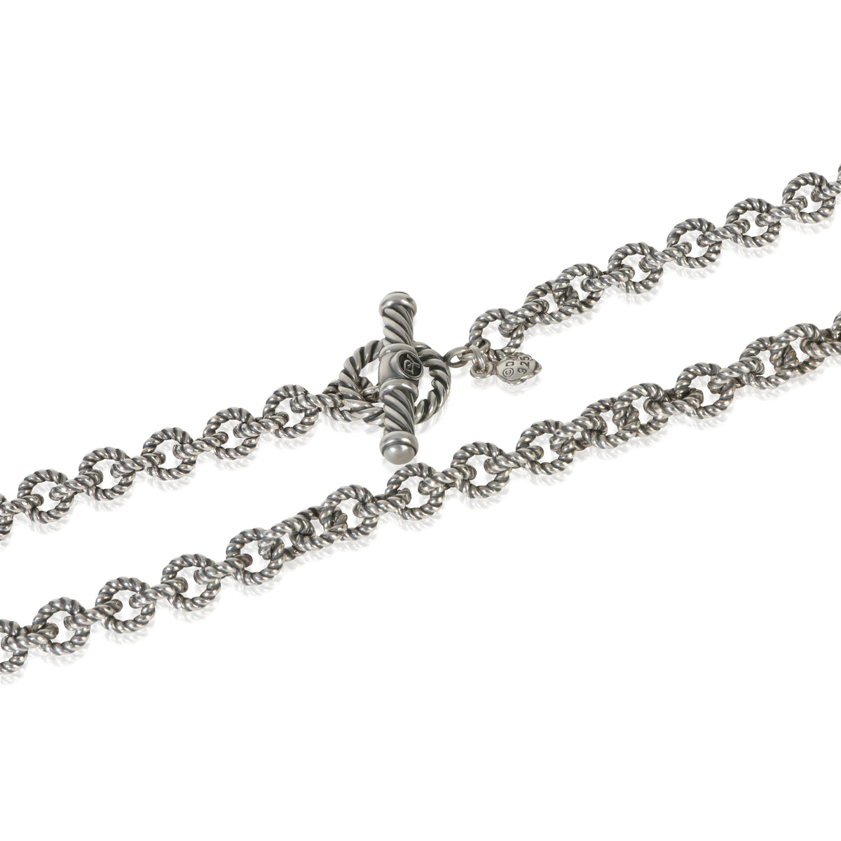 David Yurman Sterling Silver  Cable Rolo Chain Necklace sv